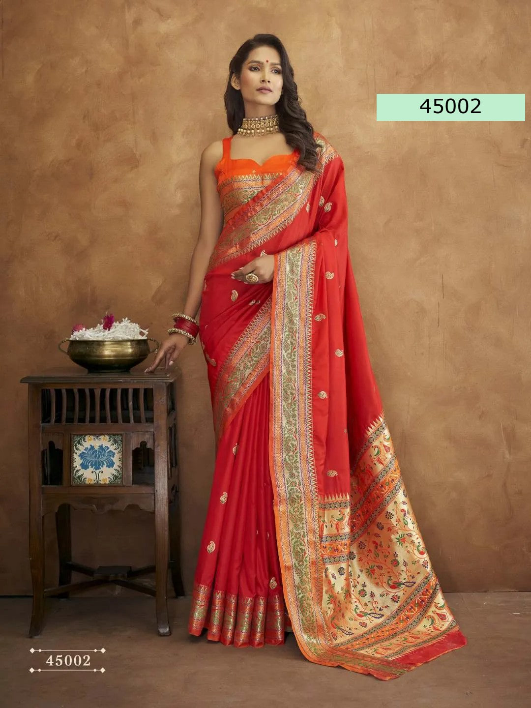 Banarasi Soft Silk Saree With Stitched Blouse and complete Fall & Peeco , SAREE - 1622