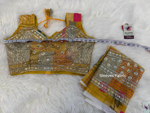 Yellow Chinon Silk with Embroidery & Sequins Lehenga Choli 3 Pieces Ethnic Wear for Girls, Design LHG - 1619