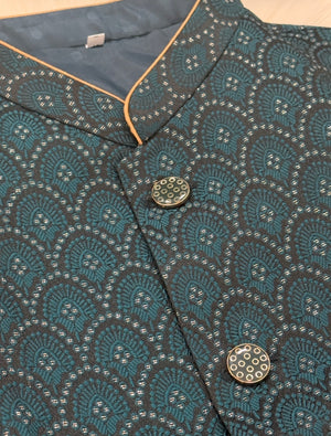 Men’s Elegant Jacket – Premium Festive & Wedding Waistcoat, Self Woven Silk Indian Sadri, Stylish Ethnic Jacket, J-2082