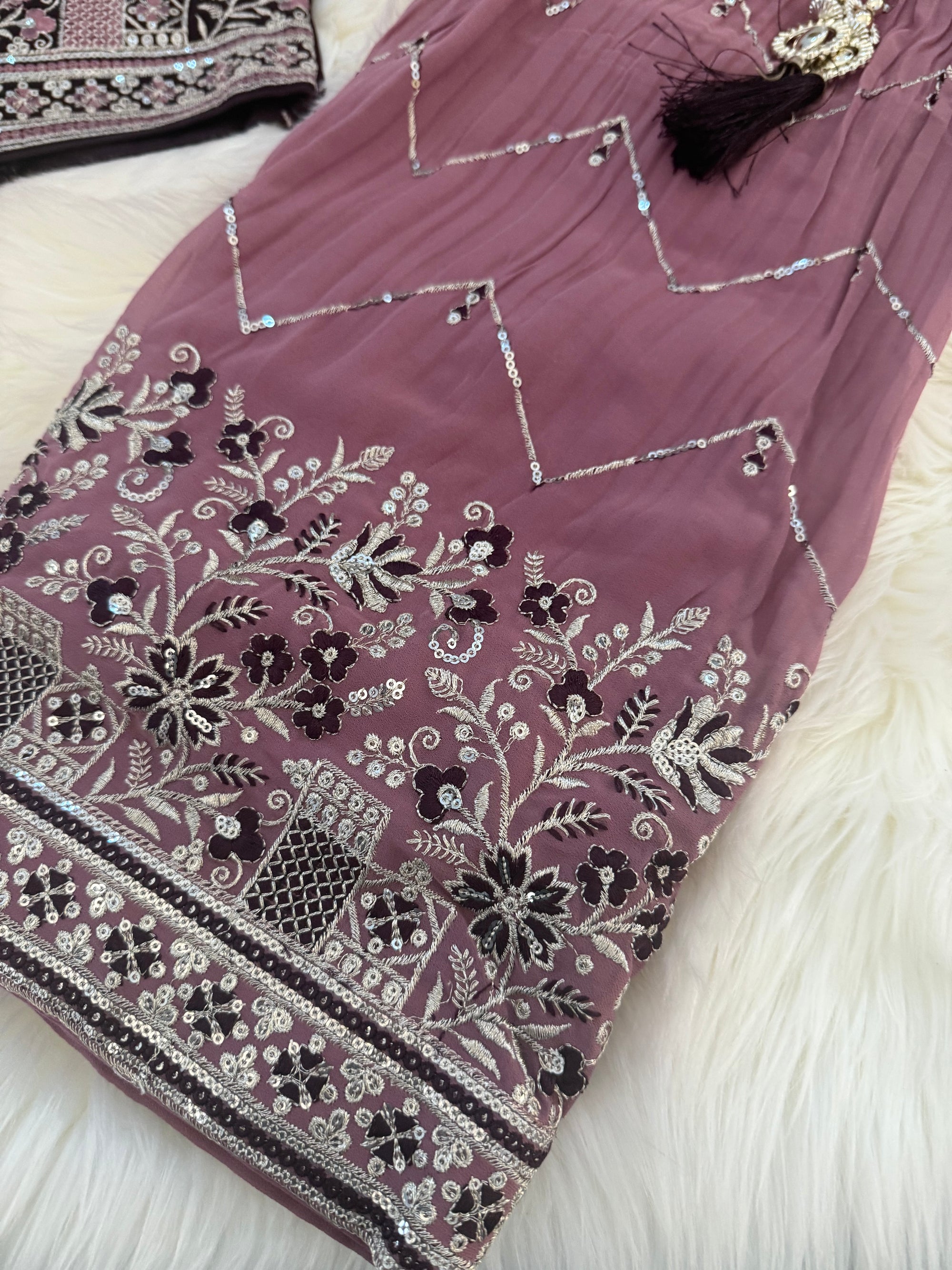 Beautiful Onion Pink Shade Lehnga Choli, Indian traditional festive outfit for Princess, Girl Design GRL - 1890