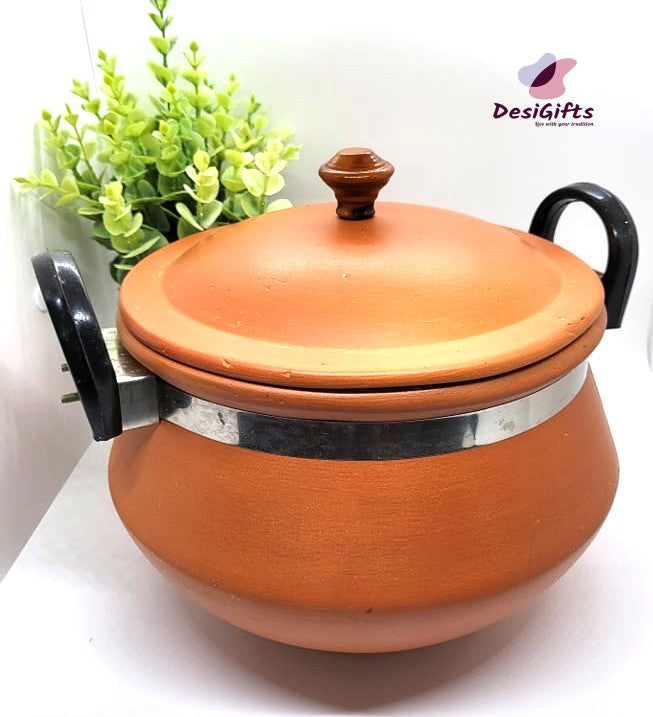 Four Liter Size Mitti Ki Handi, Natural Clay Pot for Cooking, Biryaani Pot, CPT#513