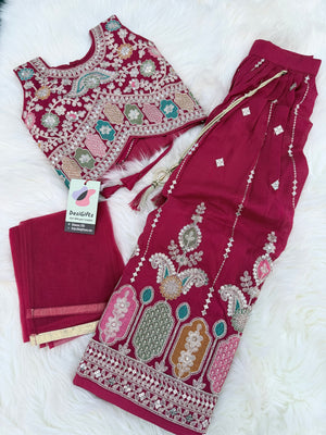 Red Lehenga Choli for Girls – Indian Traditional Festive, Wedding & Celebration Wear, Design GRL - 1987