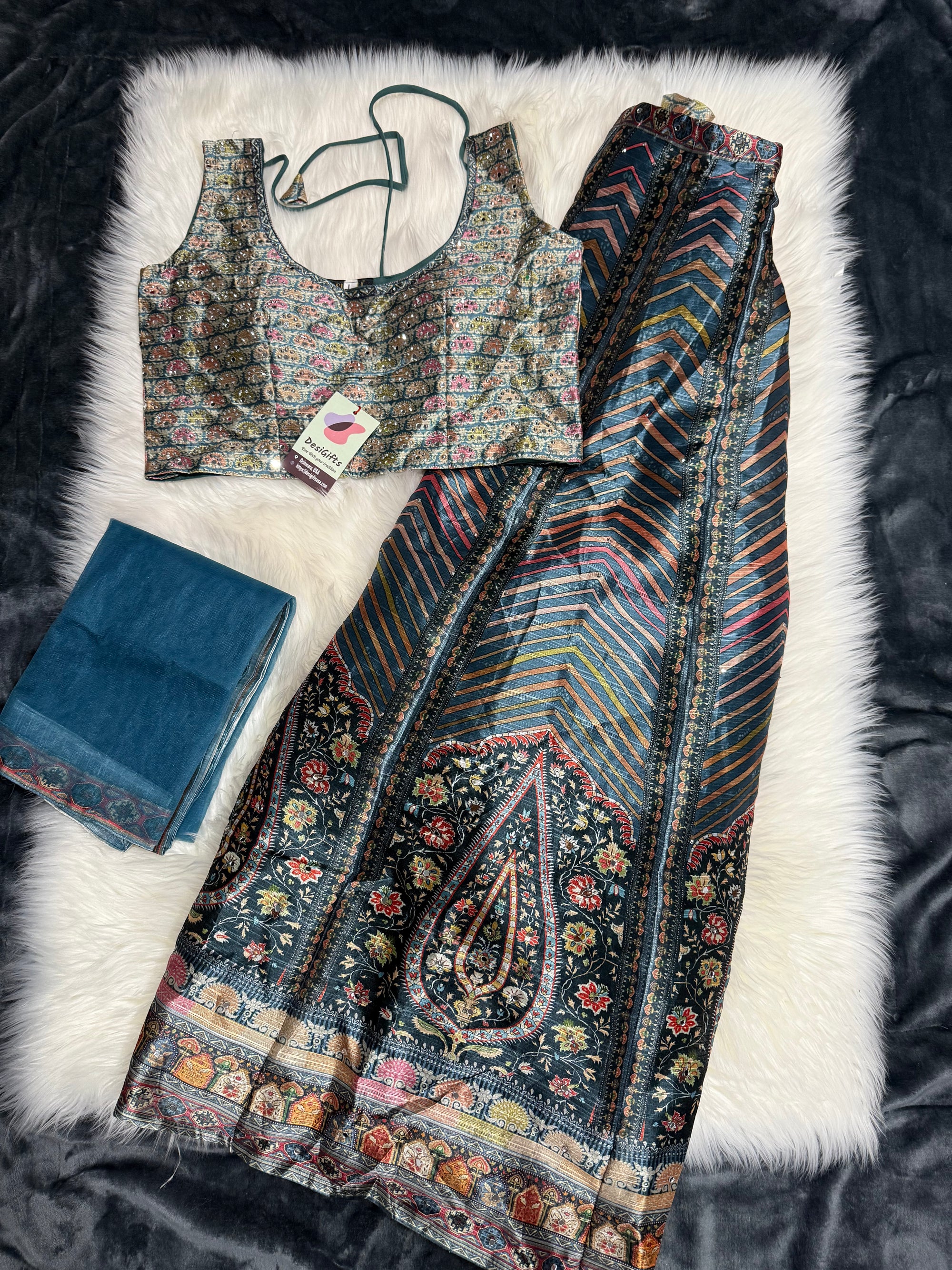 Graceful Heavy Embroidery & Sequins Lehenga Choli 3 Pieces Ethnic Wear for Girls, Design LHG - 1950