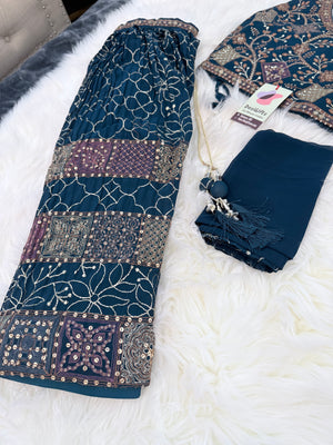 Embroidered with Sequins Lehenga Choli for Girls – Indian Traditional Festive, Wedding & Celebration Wear, Design GRL - 1986