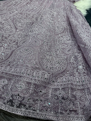 Light Purple Shade Embroidery & Sequins Lehenga Choli 3 Pieces Ethnic Wear for Girls, Design LHG - 1949