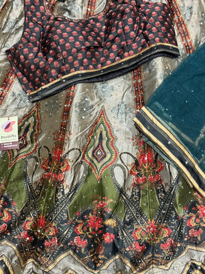 Graceful Gray Heavy Embroidery & Sequins Lehenga Choli 3 Pieces Ethnic Wear for Girls, Design LHG - 1878