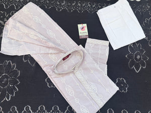 Men’s Embroidered Pastel Purple Kurta Pajama Set with Sequin Work, Indian Ethnic Wear for Wedding & Festival, KPS-3025