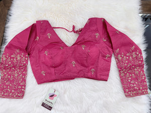 Fendi Silk With handwork thread & Coding Work, Full Sleeve Saree Blouse, Design BLS - 2040