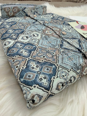 Men’s Festive Embroidered Kurta Pajama Set with Sequins – Cotton Blend Traditional Wear | Design KPS-2032