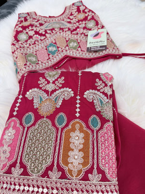 Red Lehenga Choli for Girls – Indian Traditional Festive, Wedding & Celebration Wear, Design GRL - 1987