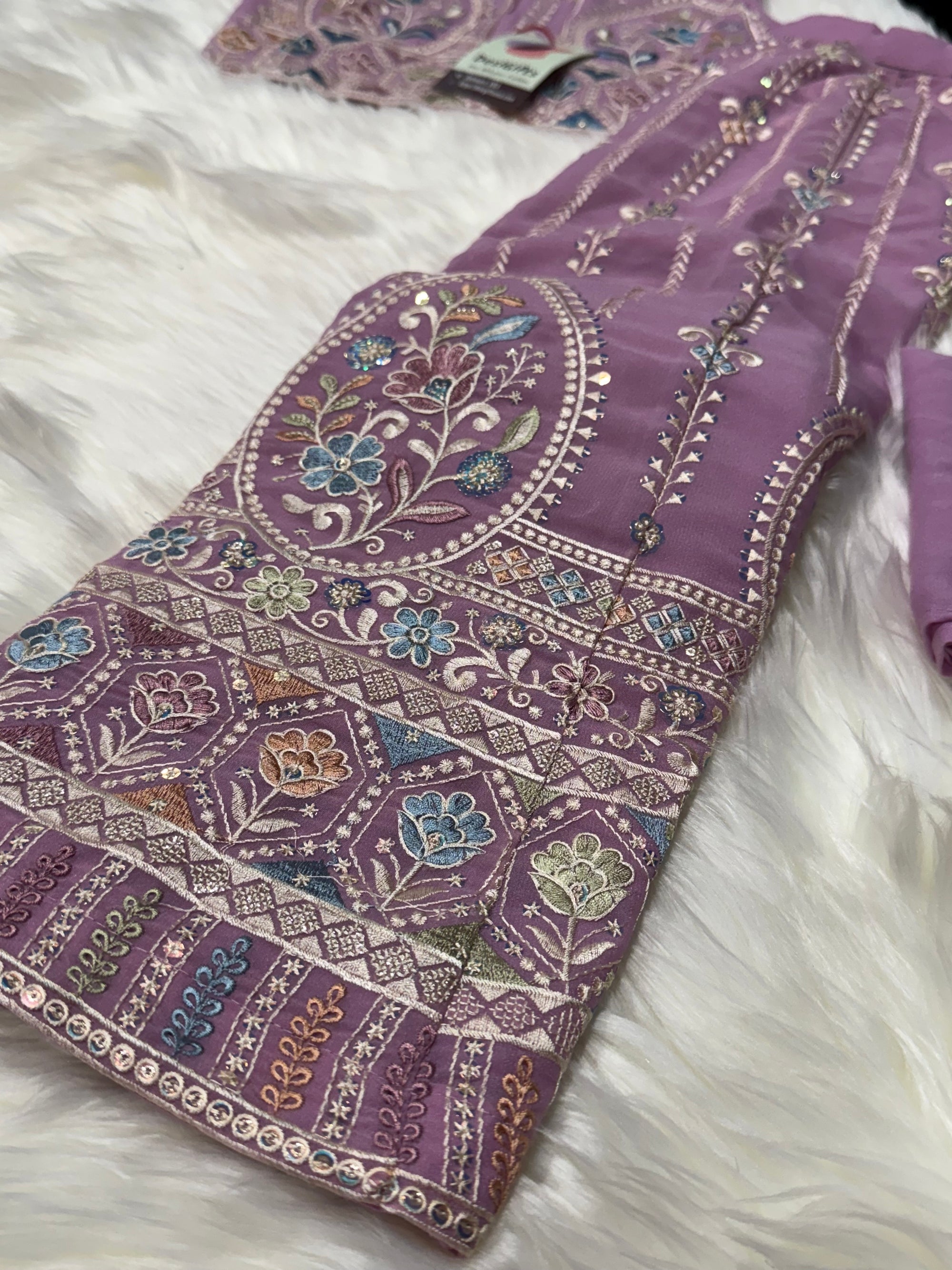 Charming Light Purple Shade Lehnga Choli, Indian traditional festive outfit for Princess, Girl Design GRL - 1945