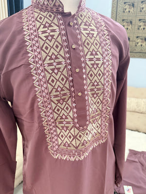 Men's Designer Embroidered Kurta Pajama Set | Traditional Indian Wedding & Festive Wear, KP - 1418-1419