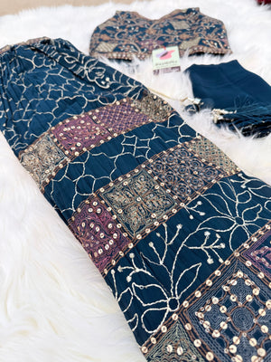 Embroidered with Sequins Lehenga Choli for Girls – Indian Traditional Festive, Wedding & Celebration Wear, Design GRL - 1986