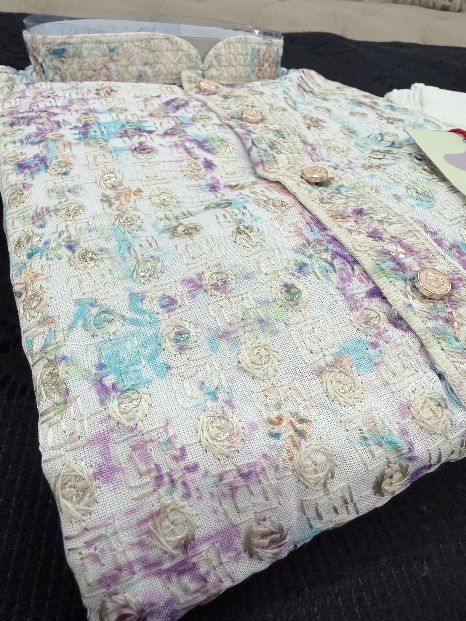 Men’s Multishade Traditional Kurta Pajama Set – Premium Viscose Rayon Embroidery with Print & Sequin Work | Wedding & Party Wear | KPS-2030