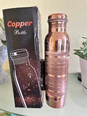 Copper Water Bottle for Natural Health Benefits, ~1L/32Oz Capacity, CBG - 1339