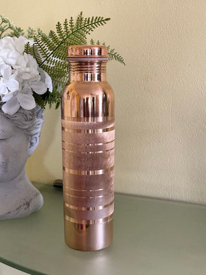 Copper Water Bottle for Natural Health Benefits, ~1L/32Oz Capacity, CBG - 1339