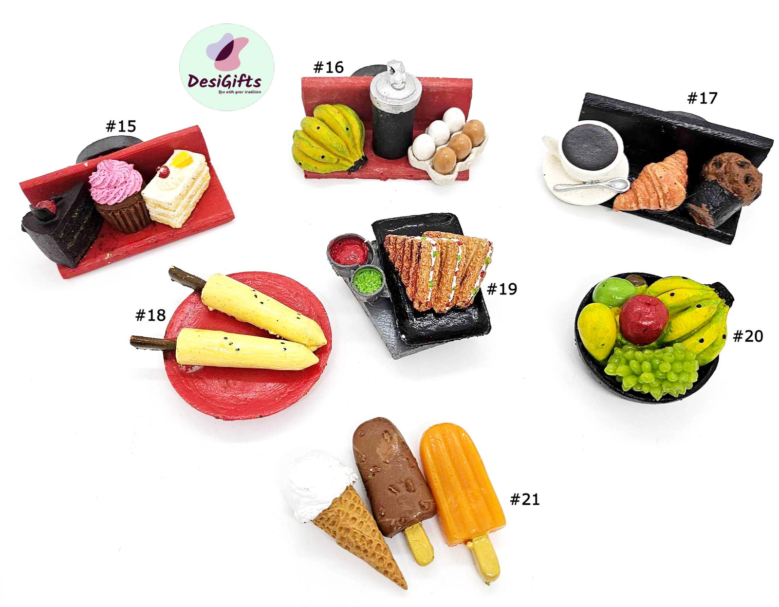 Insightful Indian Miniature Fridge Food Magnet, Dollhouse Food, 3D Simulation Food Refrigerator Magnet, IFM - 1267