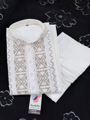Men's Designer Embroidered Kurta Pajama Set | Traditional Indian Wedding & Festive Wear, KP - 1418-1419