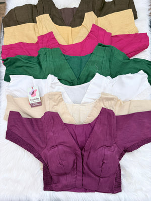 Latest Design Stretchable Blouse, Flexible Size Silk Blouse BLS -2037