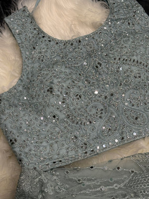 Skyblue Heavy Embroidery & Sequins Lehenga Choli 3 Pieces Ethnic Wear for Girls, Design LHG - 1880