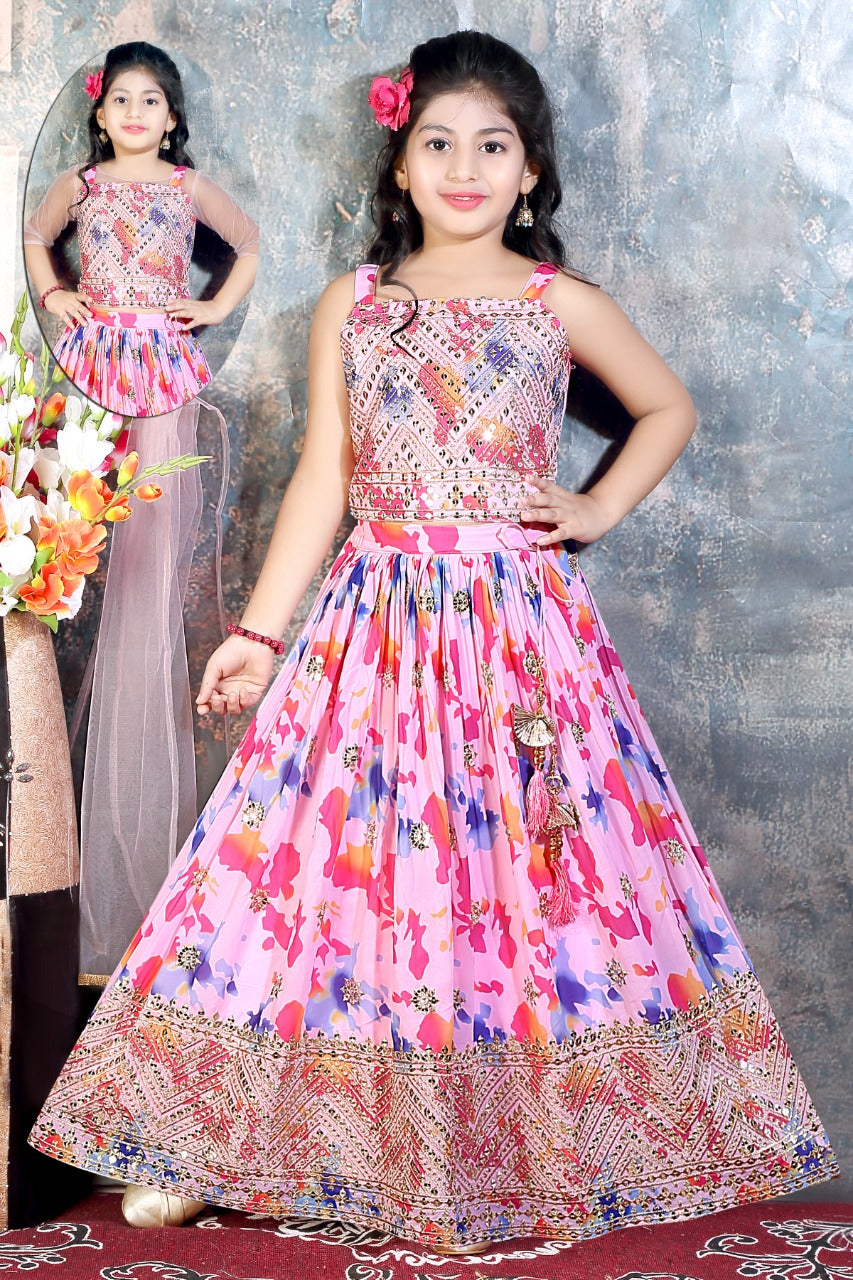 Eyeful Designer Lehnga Choli, Indian traditional festive outfit for Princess, Design GRL #1256