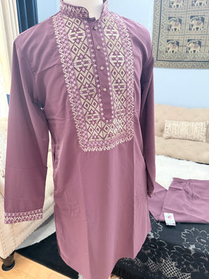 Men's Designer Embroidered Kurta Pajama Set | Traditional Indian Wedding & Festive Wear, KP - 1418-1419