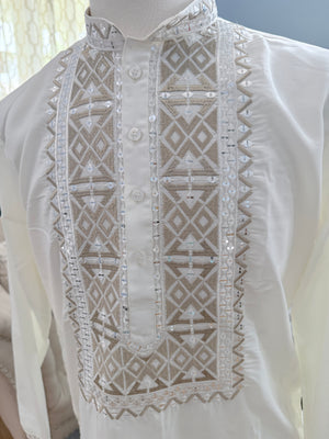 Men's Designer Embroidered Kurta Pajama Set | Traditional Indian Wedding & Festive Wear, KP - 1418-1419