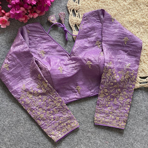 Fendi Silk With handwork thread & Coding Work, Full Sleeve Saree Blouse, Design BLS - 2040