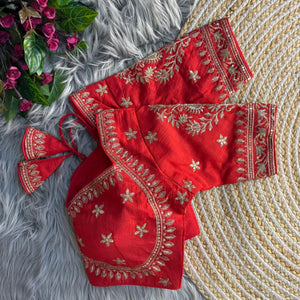 Heavy Zari Embroidery and Sequins Blouse, Royal Heavy Bridal Blouse , BLS -2038