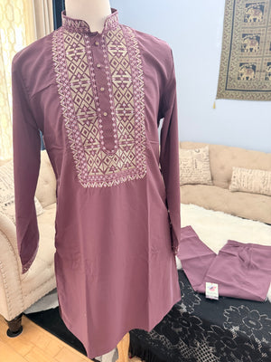 Men's Designer Embroidered Kurta Pajama Set | Traditional Indian Wedding & Festive Wear, KP - 1418-1419