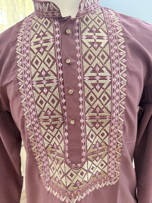 Men's Designer Embroidered Kurta Pajama Set | Traditional Indian Wedding & Festive Wear, KP - 1418-1419