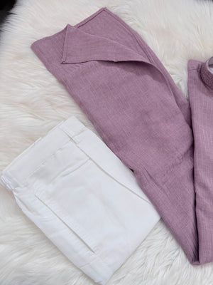 Men’s Dusty Mauve Soft Cotton Kurta Pajama Set | Comfortable Kurta with Trouser Style Pant | Festive Men's Wear, KP-4031
