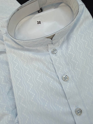 Men's and Boys' Soft Cotton Silk Kurta Pajama Set - Sky Blue Indian Festive Wear, Matching Traditional Outfit, DM-3021