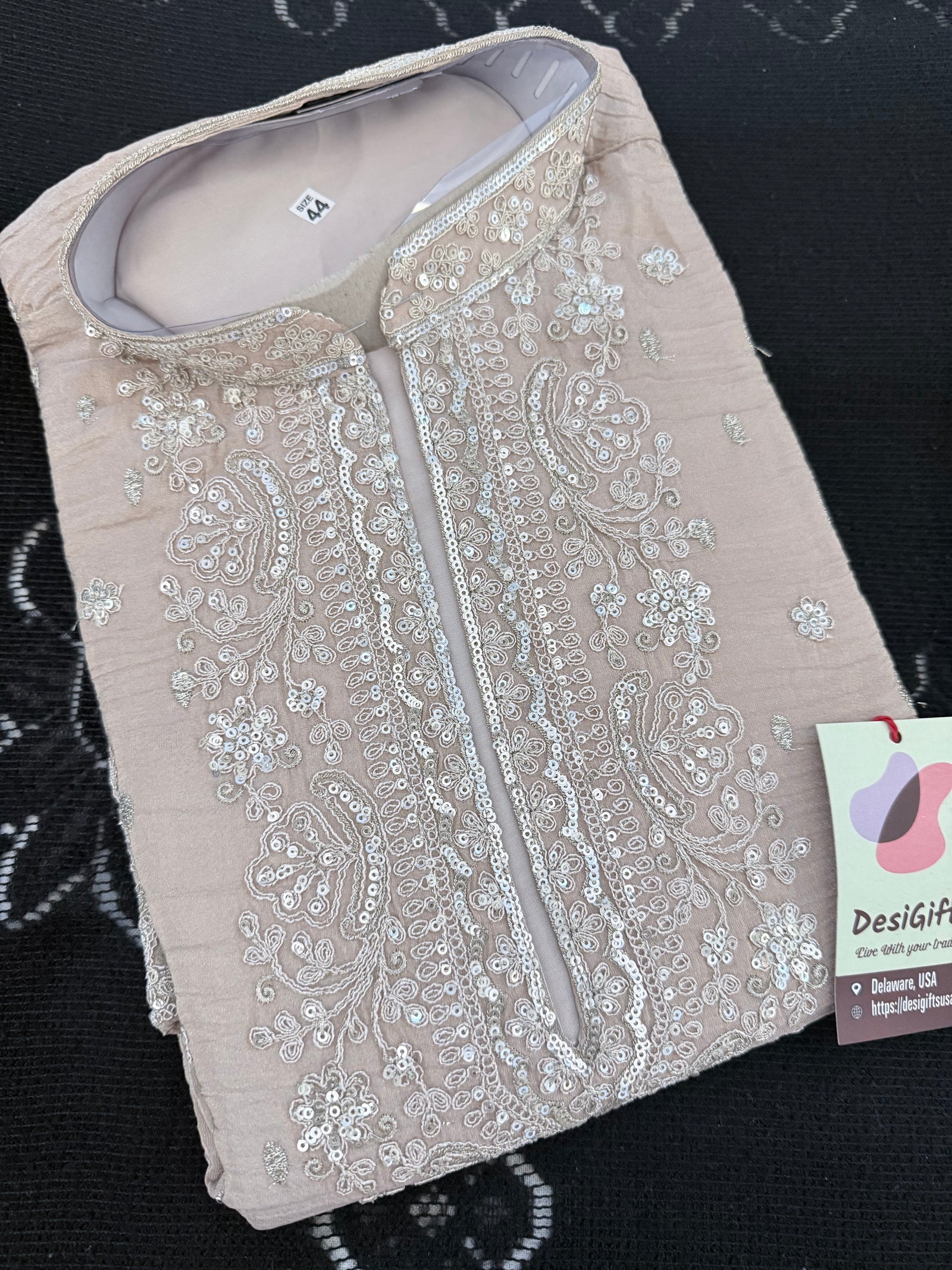 Men’s Dusty Rose-Muted Peach-Pink Embroidered Kurta with with Parallel Pants | Textured Silk Blend Wedding Kurta Pajama Set | Festive Indian Ethnic Wear, KP - 4045