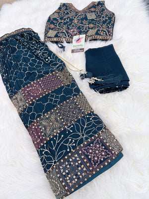 Embroidered with Sequins Lehenga Choli for Girls – Indian Traditional Festive, Wedding & Celebration Wear, Design GRL - 1986