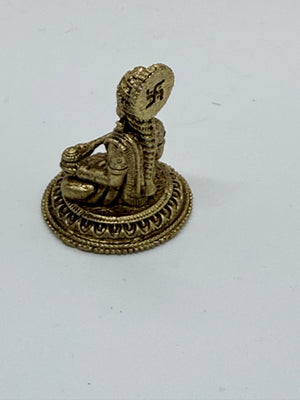 1.5" Brass Maa Annapurna Idol | Handcrafted Miniature Murti of Goddess Annapoorna Devi.  GS8 -3045