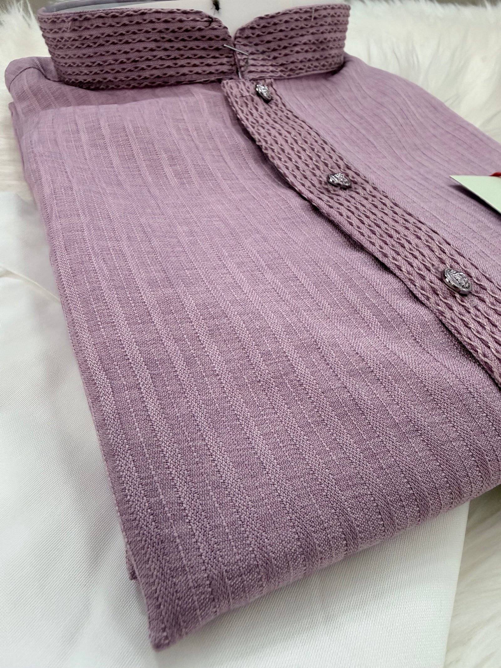 Men’s Dusty Mauve Soft Cotton Kurta Pajama Set | Comfortable Kurta with Trouser Style Pant | Festive Men's Wear, KP-4031