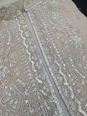 Men’s Dusty Rose-Muted Peach-Pink Embroidered Kurta with with Parallel Pants | Textured Silk Blend Wedding Kurta Pajama Set | Festive Indian Ethnic Wear, KP - 4045