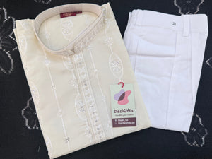 Men’s Embroidered Kurta Pajama Set with Sequin Work, Indian Ethnic Wear for Wedding & Festival, KPS-3024