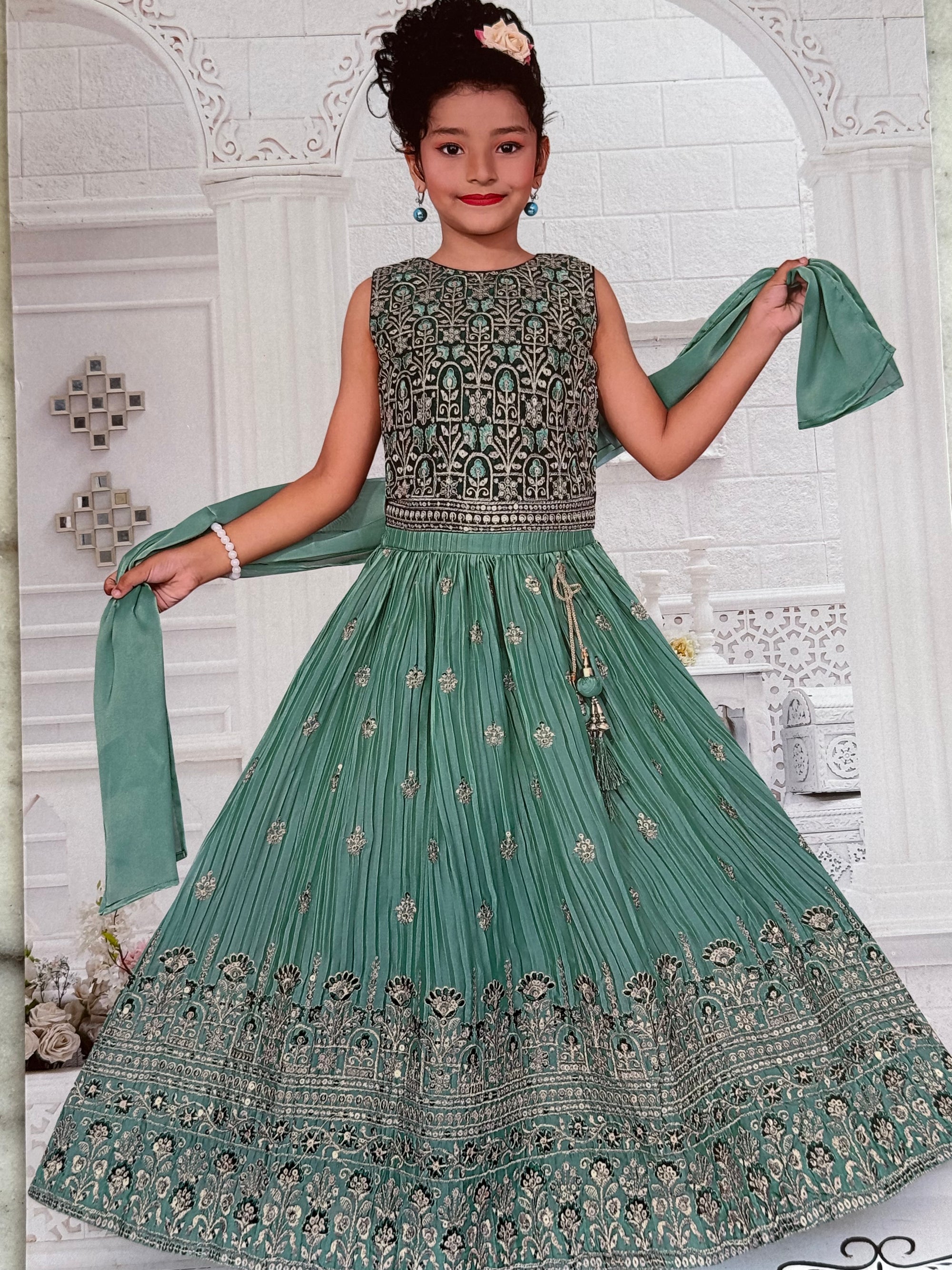 Luxurious Lehnga Choli, Indian traditional festive outfit for Princess, Girl Design GRL - 1554