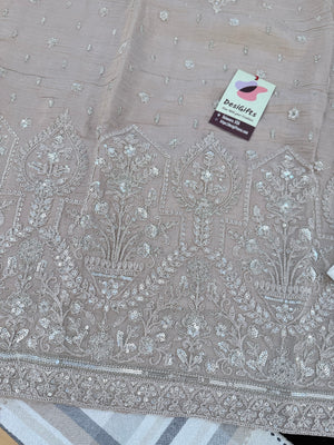 Men’s Dusty Rose-Muted Peach-Pink Embroidered Kurta with with Parallel Pants | Textured Silk Blend Wedding Kurta Pajama Set | Festive Indian Ethnic Wear, KP - 4045