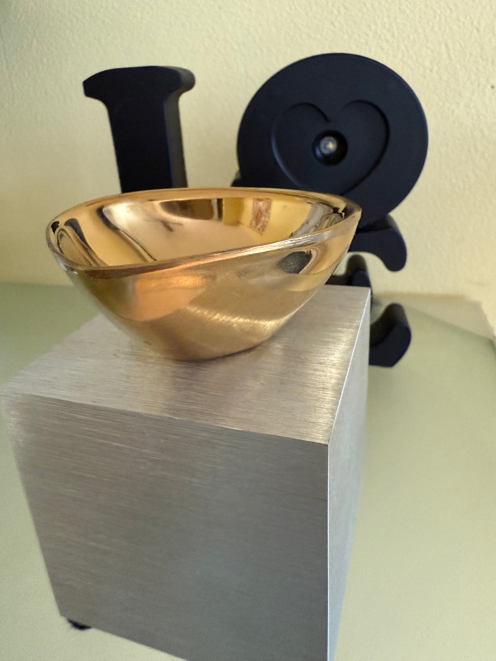 Quality Stainless Steel Festive Diya or Pooja Thali or Bell, PVD Gold Coating Items, GP - 1887