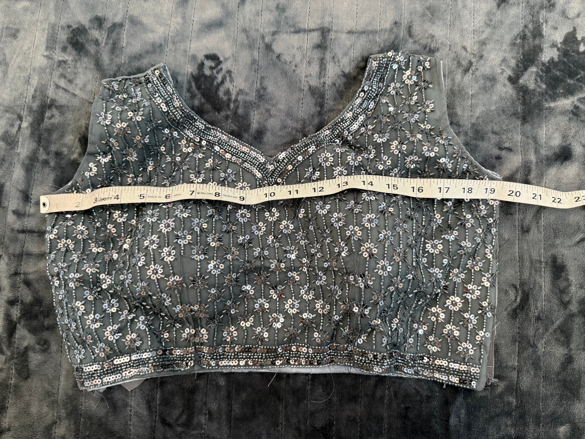 Readymade Pre-Stitched Saree, Ready to wear Sari  in Dark Gray Shade  Indian Ethnic Sari, GRL - 1871