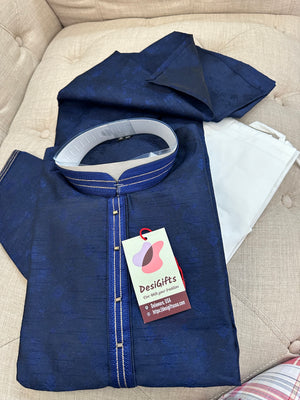 Sophisticated Silk Kurta Pajama Set for Man, Party Wear Indian Kurta Pajama -Design KPS- 1297