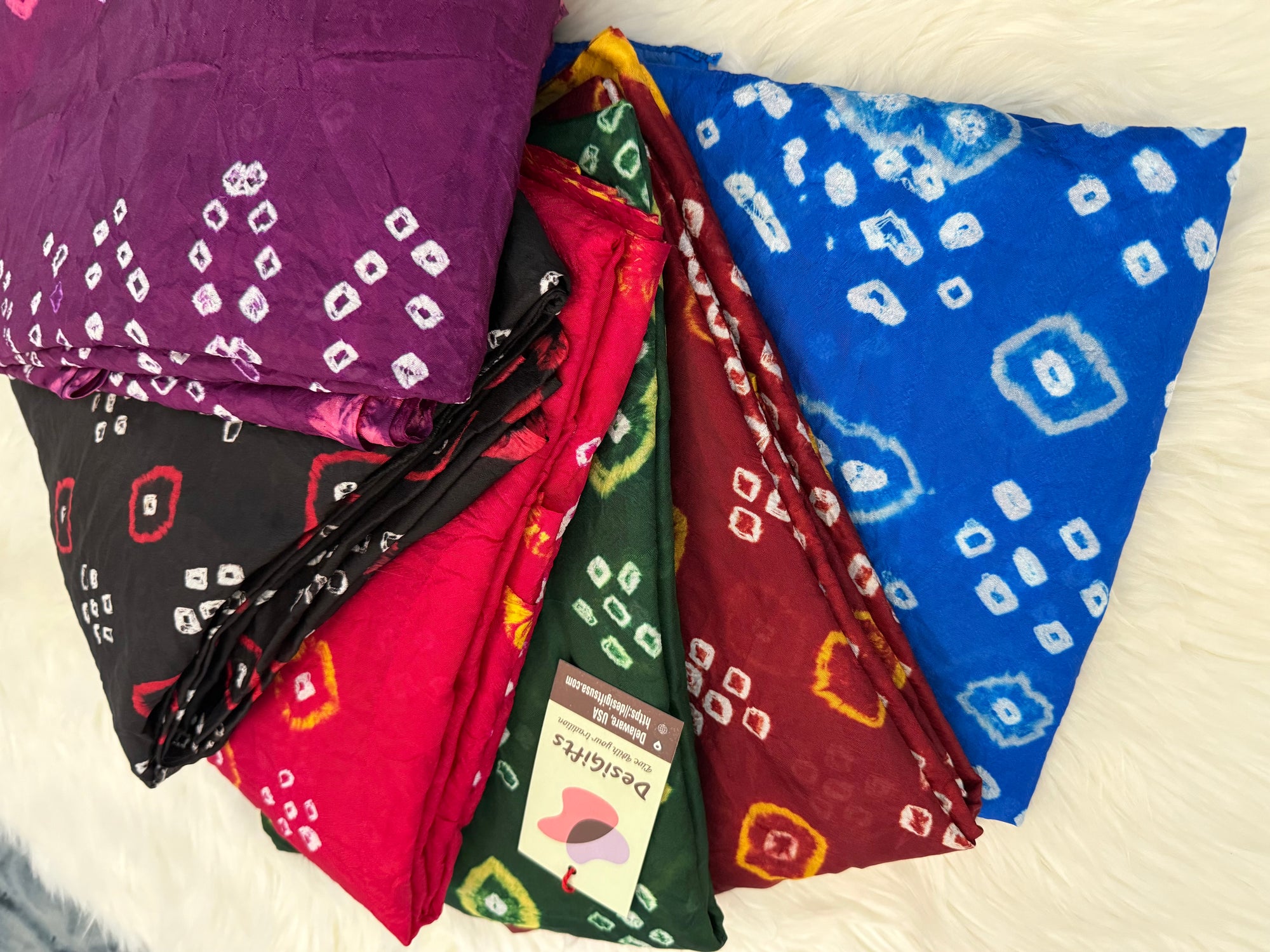 Bandhej Silk Saree with Bandhani Border and Pallu, Ready-Stitched Blouse, Fall & Pico, Stylish Bandhani Designer Sari S- 1867
