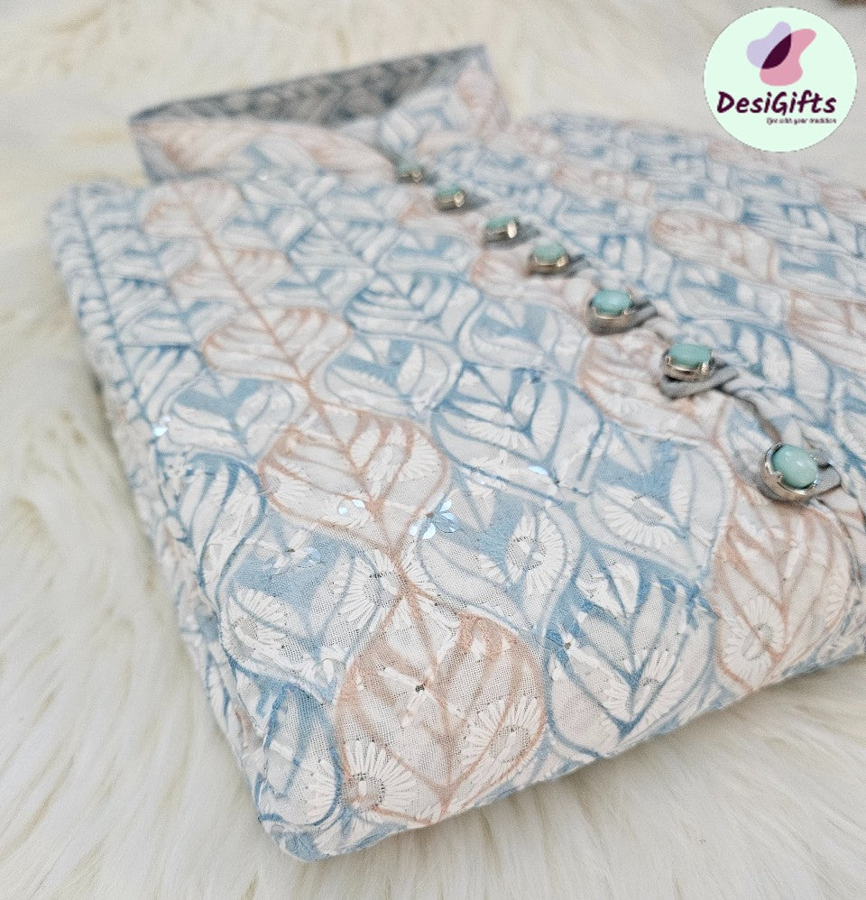 Elegant  Festive Pattern with Chikankari  Kurta Pajama Set, Design KPS- 1214