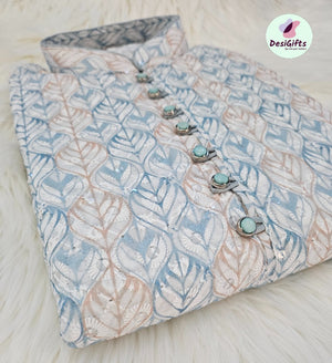 Elegant  Festive Pattern with Chikankari  Kurta Pajama Set, Design KPS- 1214