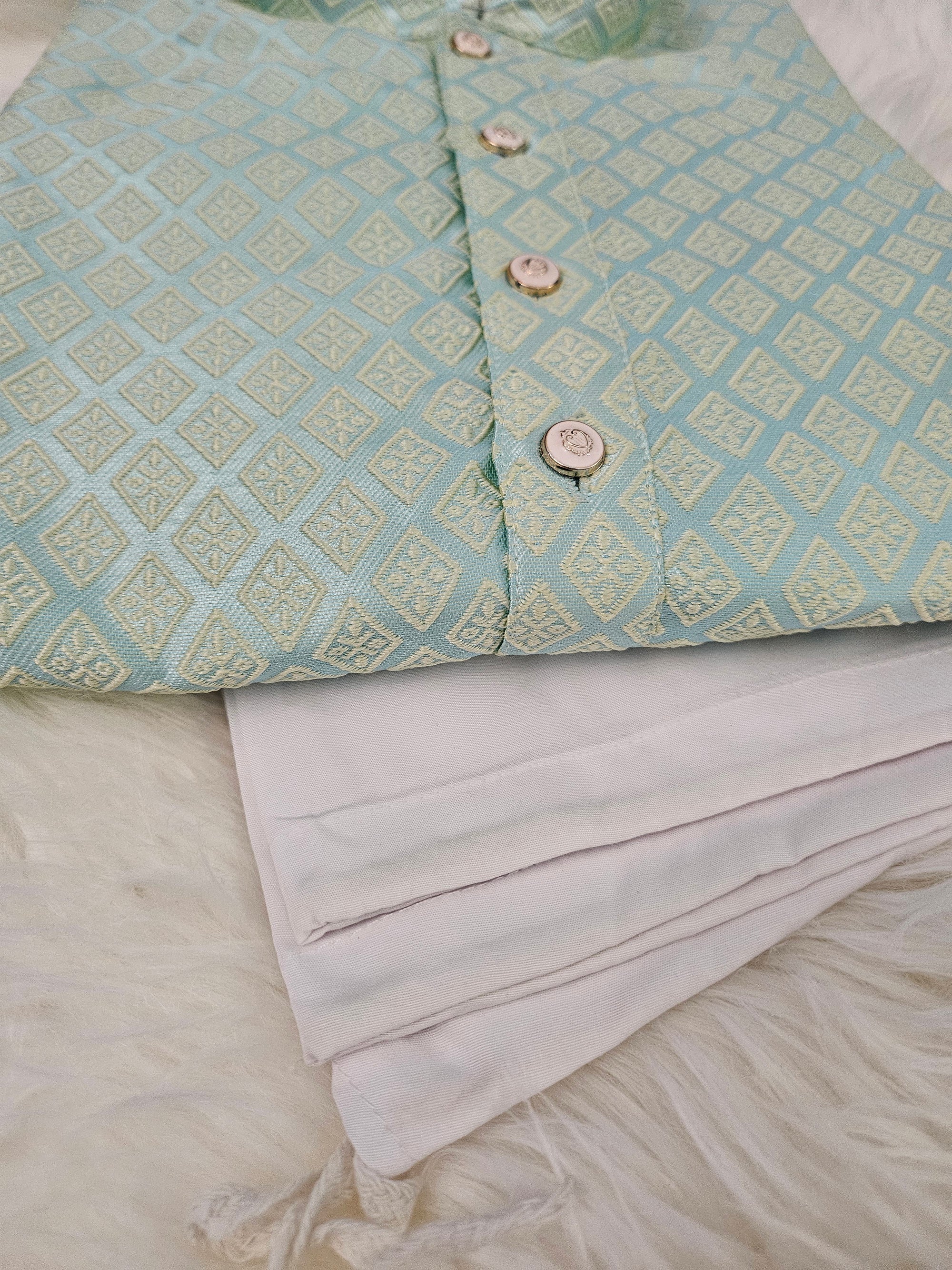 Size 36 & 38, Versatile Self Woven kurta pajama set with a luxurious blend of silk and cotton linen Kurta Pajama Set, Men KPS- 1220 Plus Size
