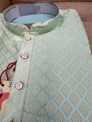 Versatile Self Woven kurta pajama set with a luxurious blend of silk and cotton linen Kurta Pajama Set, Men KPS- 1220 Plus Size