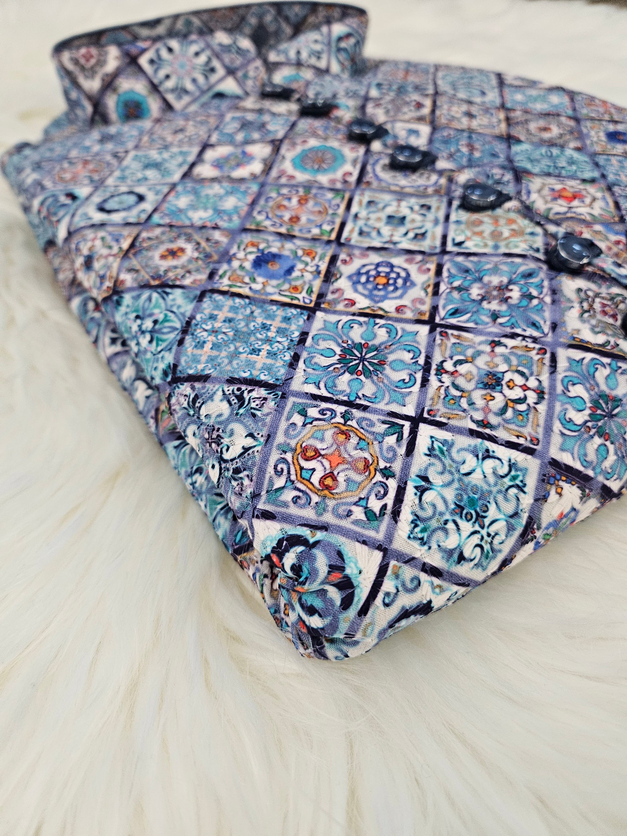 Intricate Pattern Cotton Mix Embroidery Kurta Pajama Set, party Wear, Design KPS- 1230
